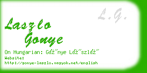 laszlo gonye business card